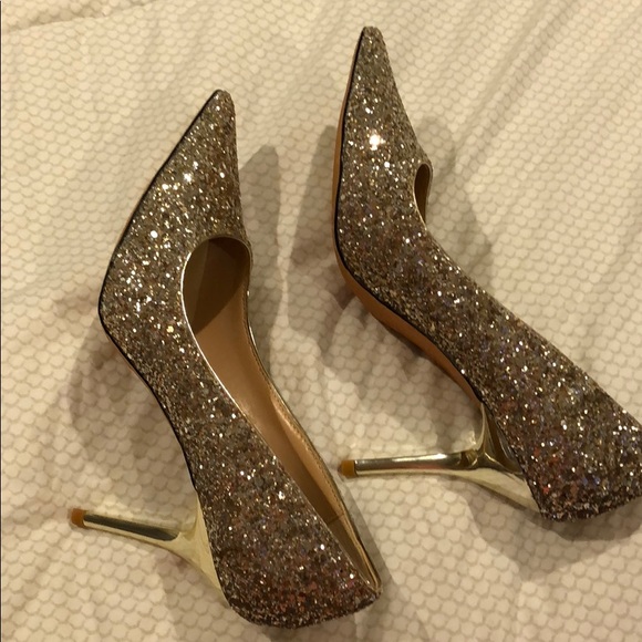 Gold glitter heels - Picture 3 of 5